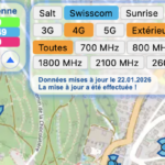 Mise à jour de la carte des antennes en Suisse