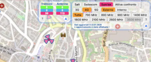 Nuovo aggiornamento della mappa delle antenne in Svizzera